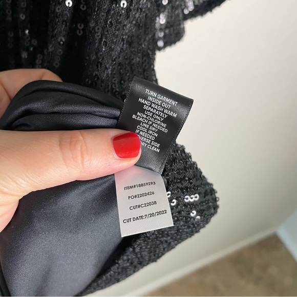 ❌SOLD Torrid Black Sequin Ruched Sleeve Top 2X NWT 18859297 - Picture 13 of 14